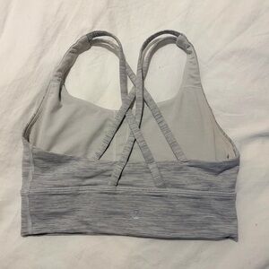 lululemon athletica Light Gray Strappy Sports Bra